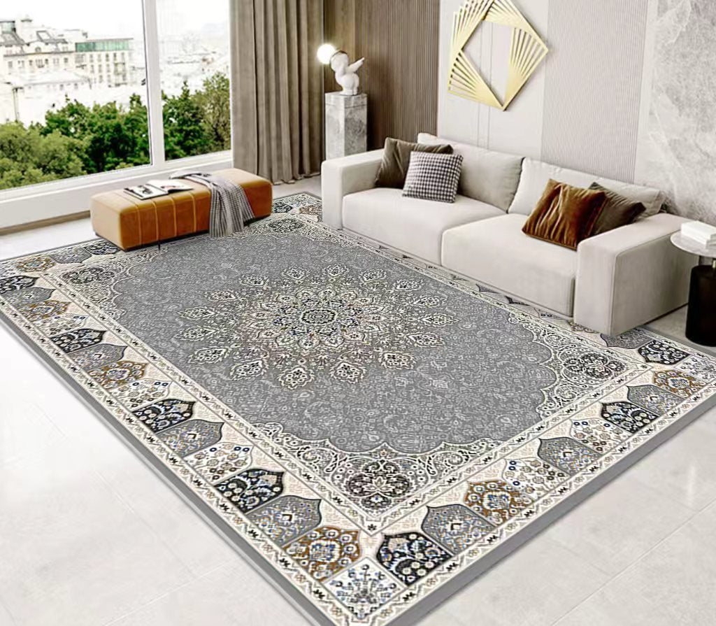 (#115) 7'x10' Stain resistant & Machine Washable Persian-Inspired Area Rug Carpet