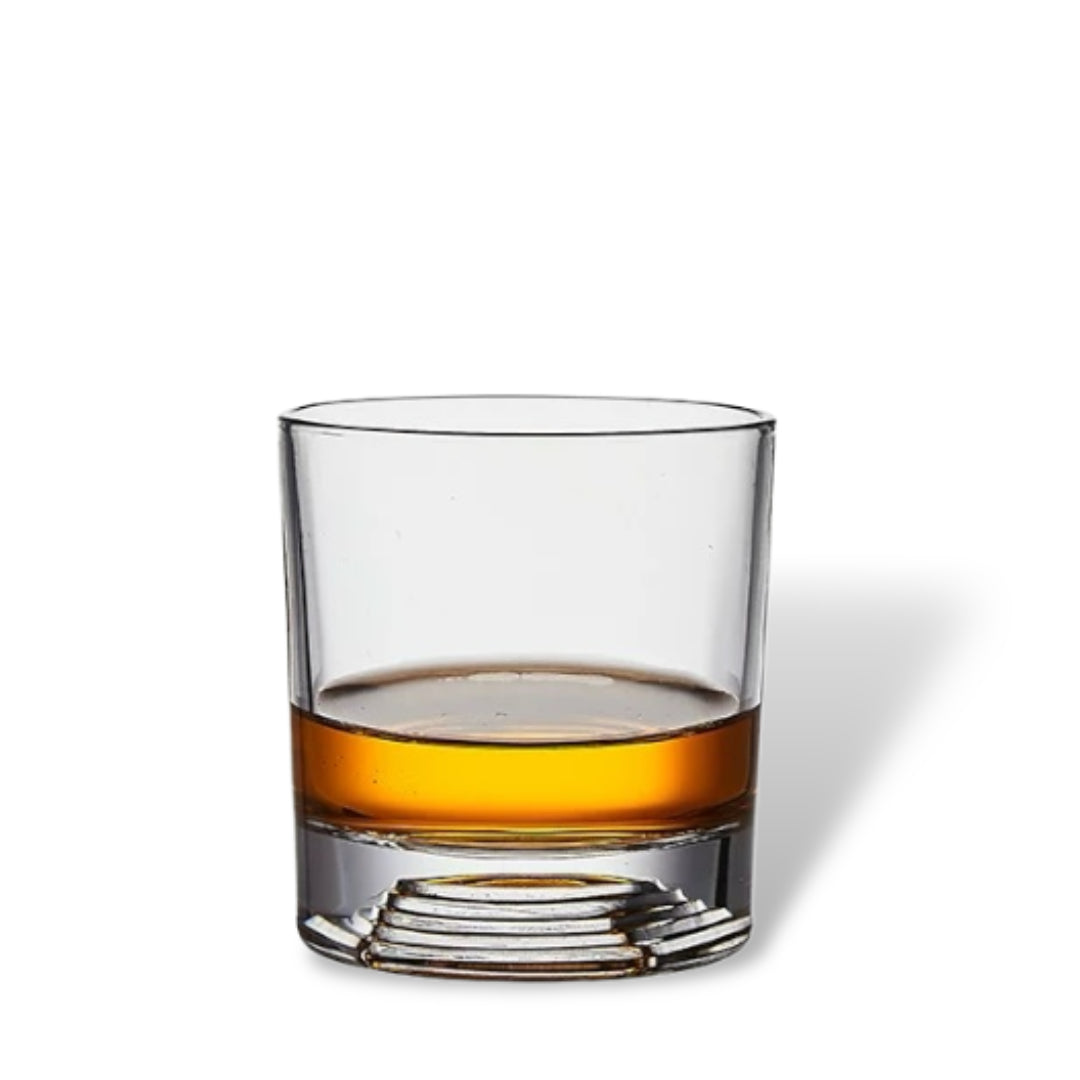 Set of 6 Crystal Drinking Glasses – 290 ml Rock Glasses for Whiskey & Beverages