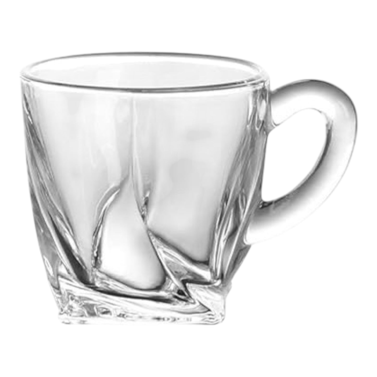 Set of 6 Tea Glasses – 190 ml Glass Tea Cups with Handles