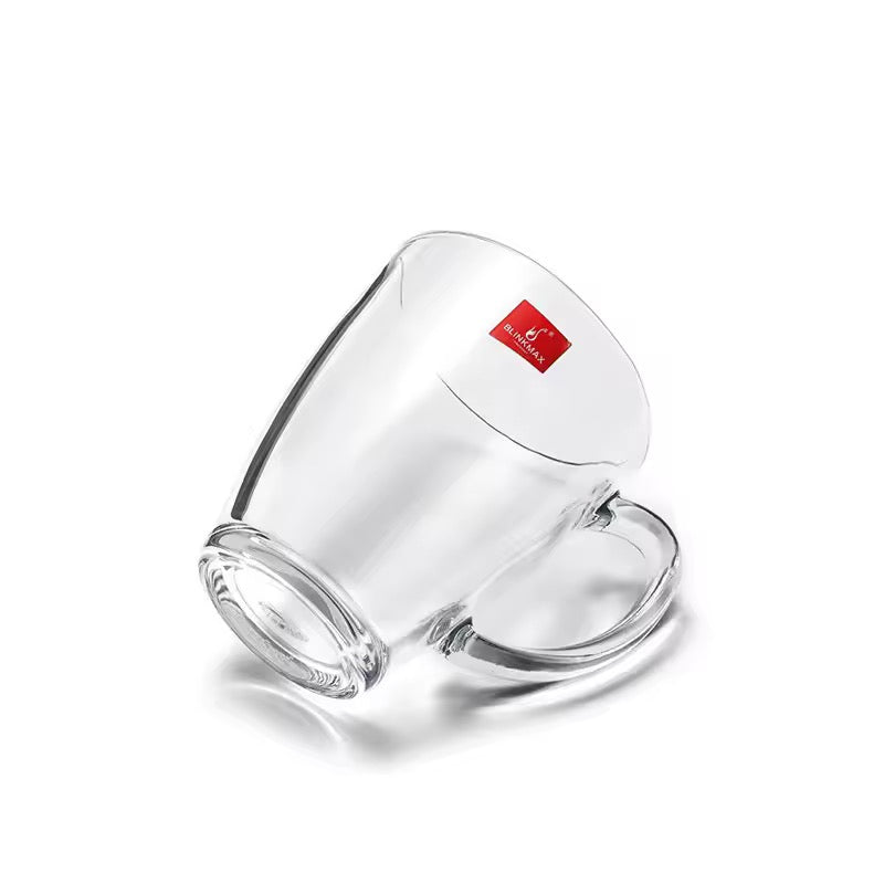 Set of 6 Tall Crystal Glasses with Handles – 330ml Elegant Drinking Beverage Glassware