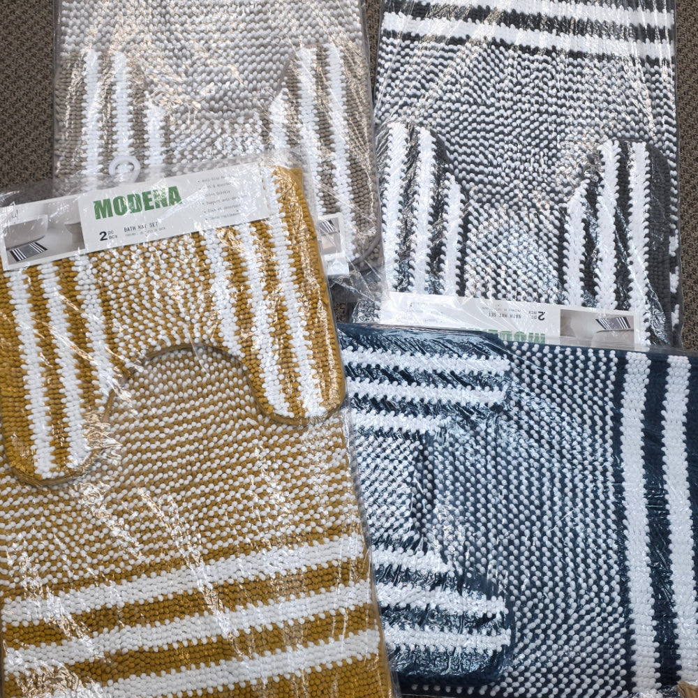 2 PC BATH MATS- NON SLIP (4 FOR $80)