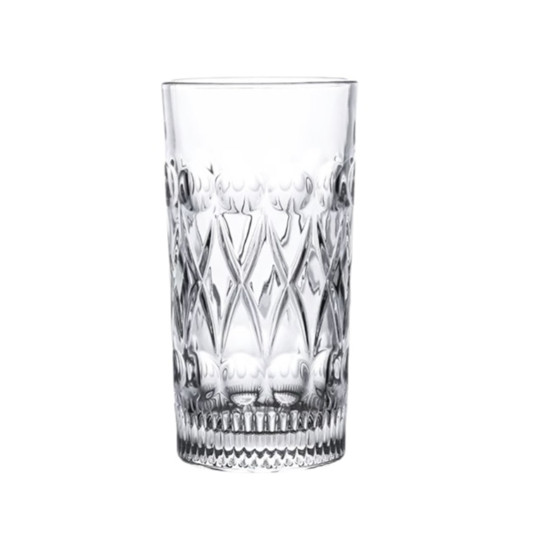 Set of 6 Tall Drinking Glasses – 360ml Beverage Glassware for Drinks & Refreshments