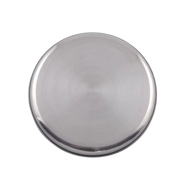 45cm Stainless Steel Round Serving Tray – Durable & Elegant