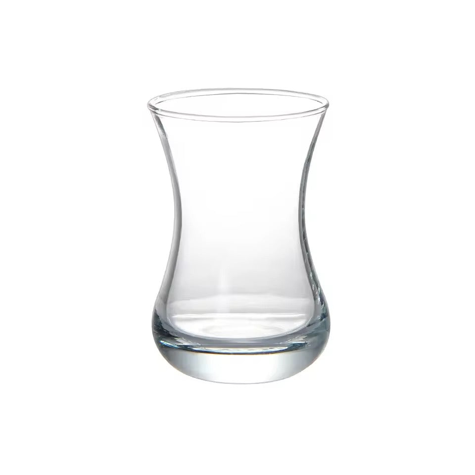 Turkish Glass Set of 6 Pieces Glass Drinking Tea cups set