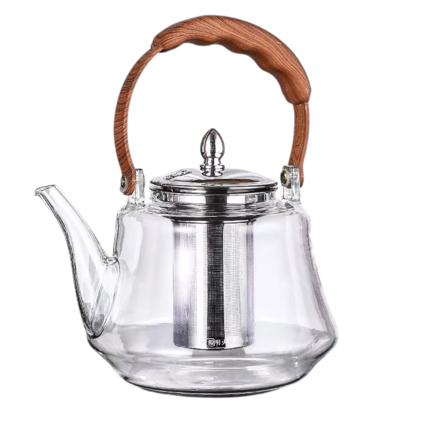 1.5L Borosilicate Glass Teapot with Stainless Steel Infuser & Lid – Heat-Resistant