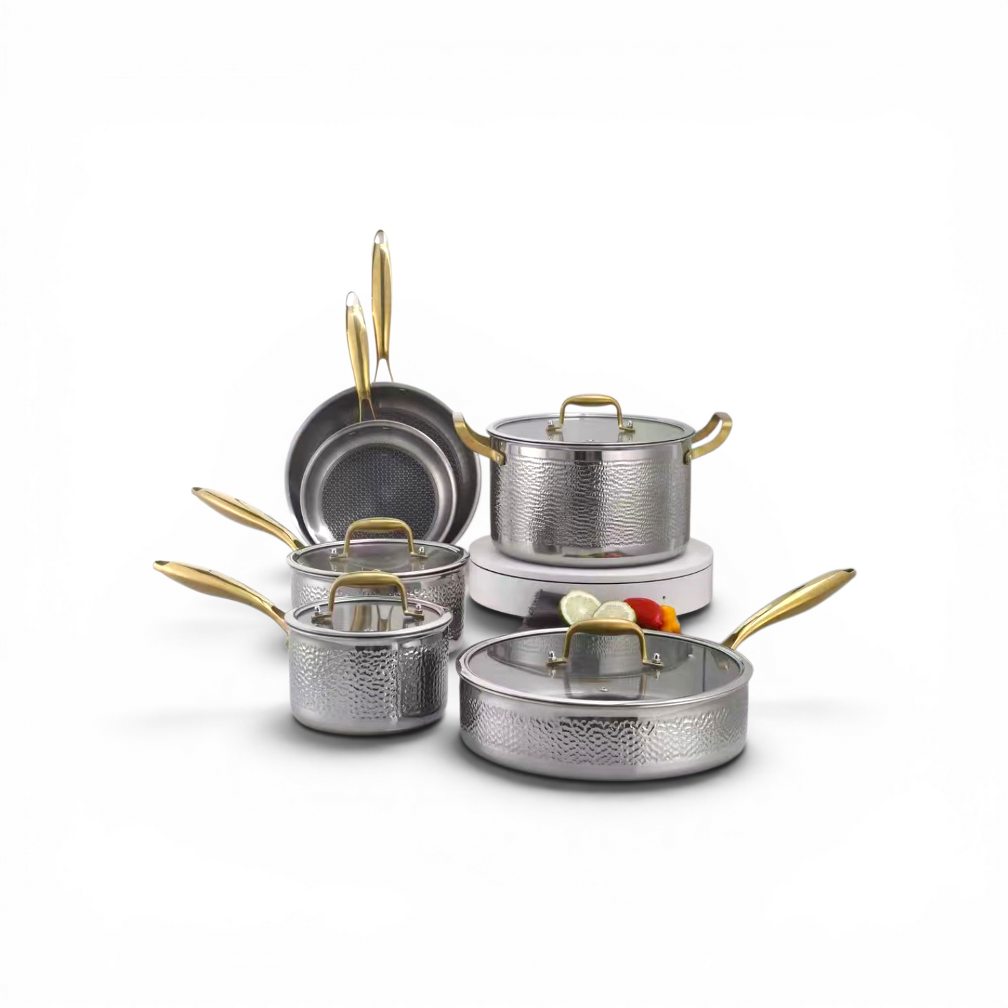 TITANIUM STAINLESS STEEL COOKING SET (10 PIECES) COOKWARE