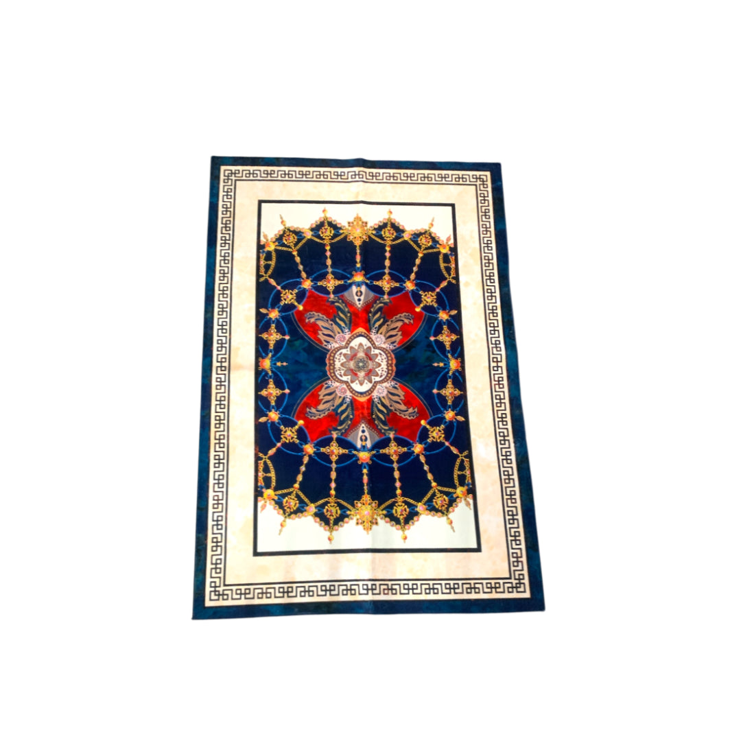(#35) 5x8 Stain Resistant & Machine Washable Persian-Inspired Area Rug Carpet
