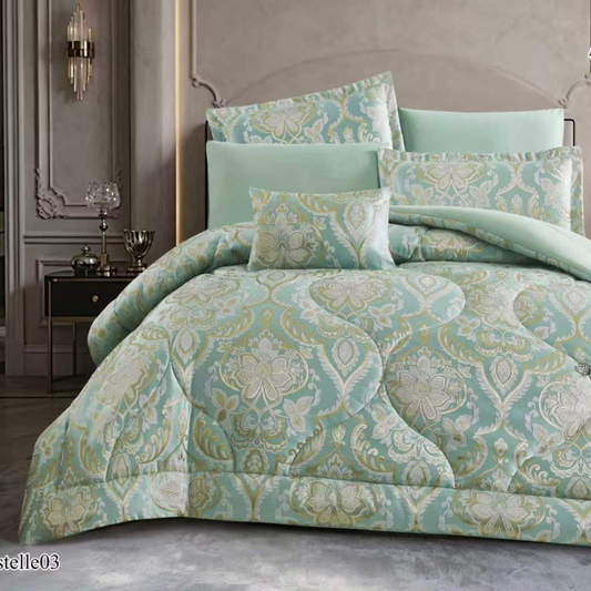 JACQUARD COMFOTER 7 PC SET - KING & QUEEN