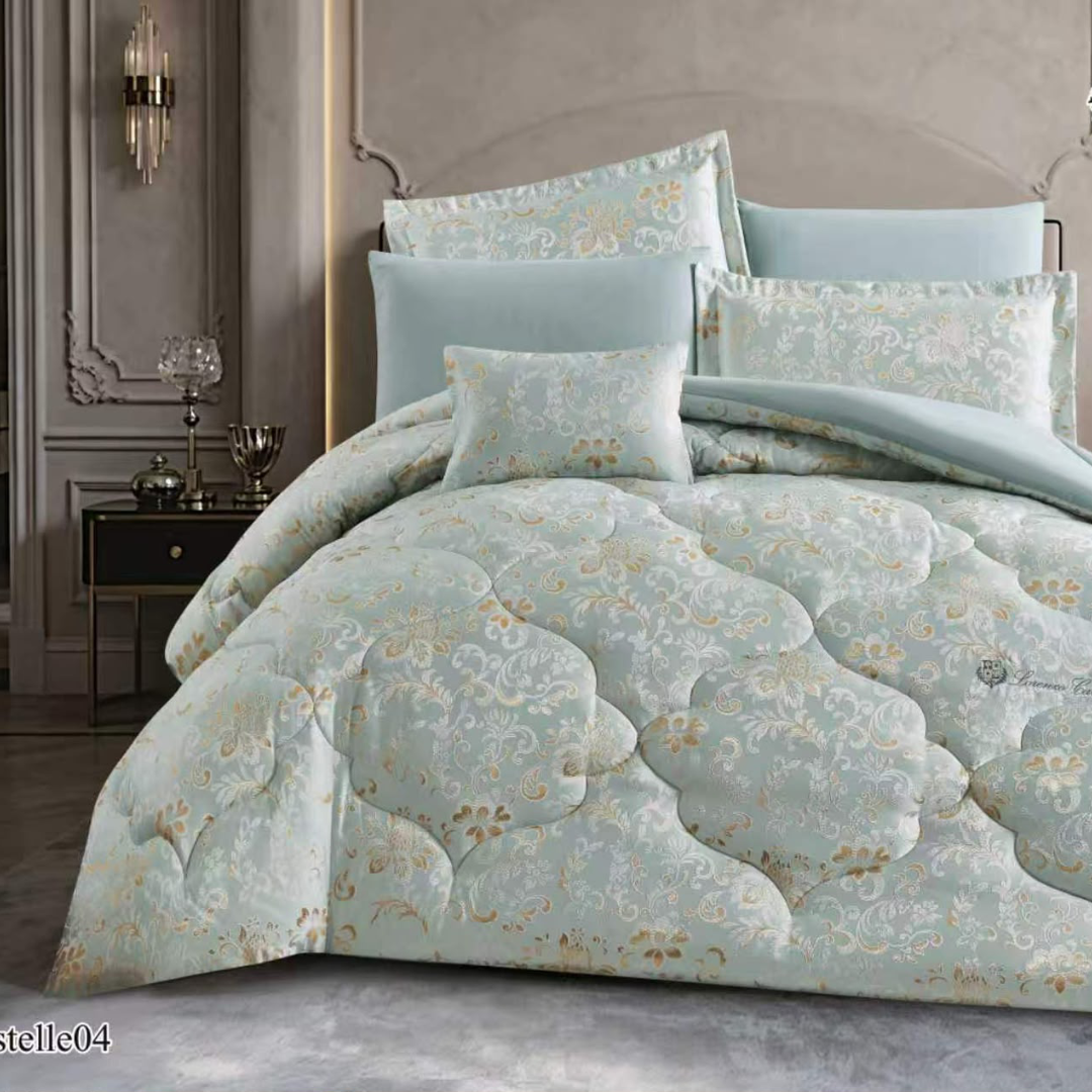 JACQUARD COMFOTER 7 PC SET - KING & QUEEN