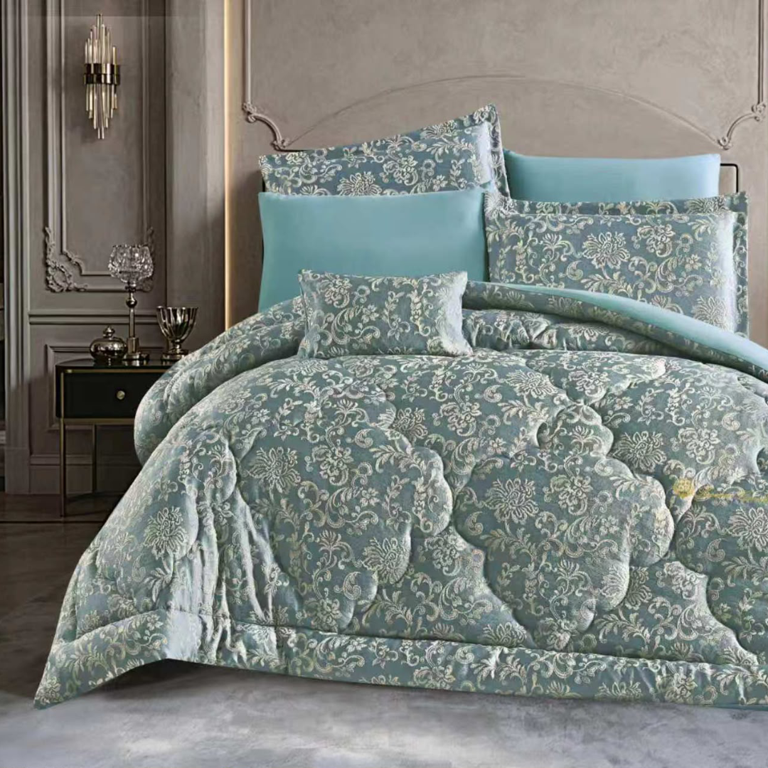 JACQUARD COMFOTER 7 PC SET - KING & QUEEN