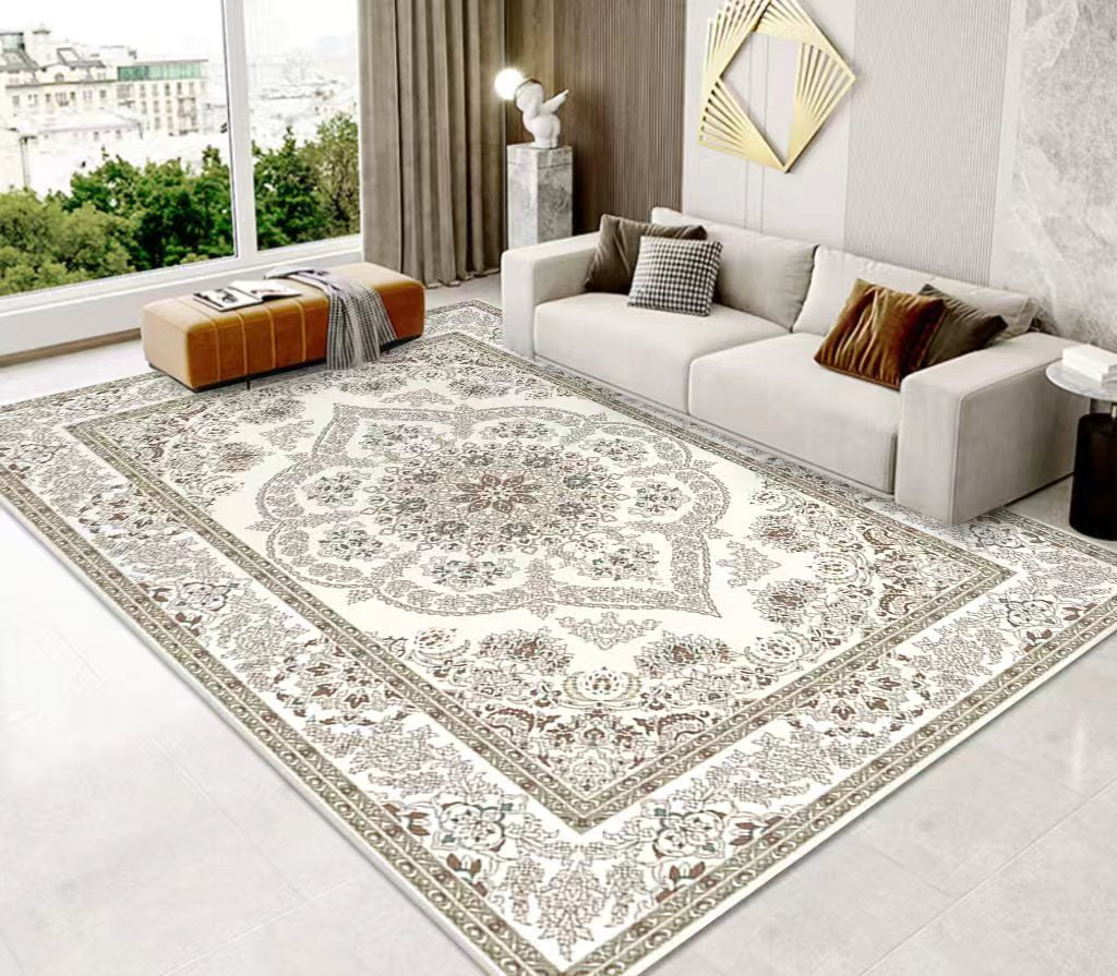 (#117) 7'x10' Stain resistant & Machine Washable Persian-Inspired Area Rug Carpet