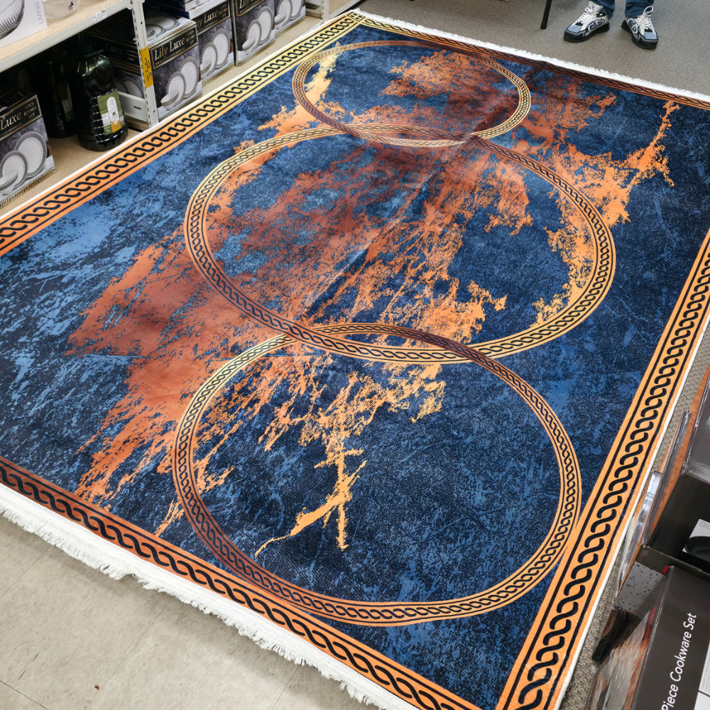 (#136) 7'x10' Stain resistant & Machine Washable Persian-Inspired Area Rug Carpet