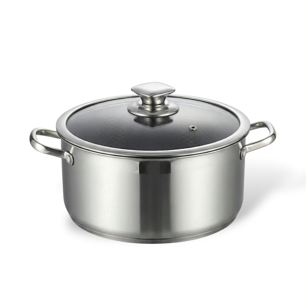 GIYOCA COOK Hybrid Stainless Cookware Set Steel 8 Piece Set Non Stick Cast Iron Induction Cookware