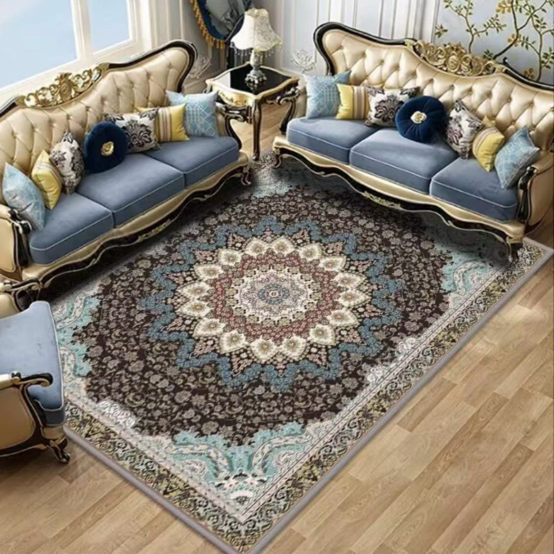 (#23) 5x8 Stain Resistant & Machine Washable Persian-Inspired Area Rug Carpet