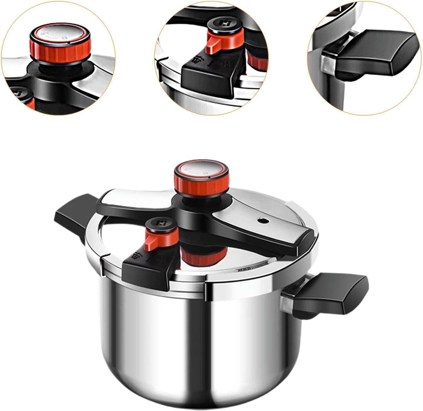 BST PRESSURE COOKER, SUITABLE FOR GAS AND INDUCTION COOKERS, 304 STAINLESS  STEEL, EXPLOSION PROOF 8 Litres