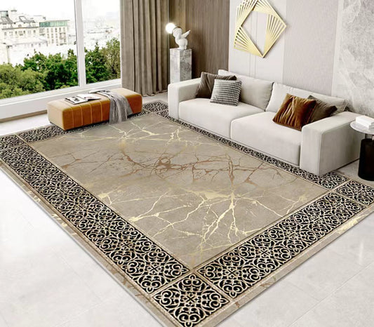 (#124) 7'x10' Stain resistant & Machine Washable Persian-Inspired Area Rug Carpet