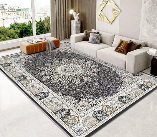 (#120) 7'x10' Stain resistant & Machine Washable Persian-Inspired Area Rug Carpet