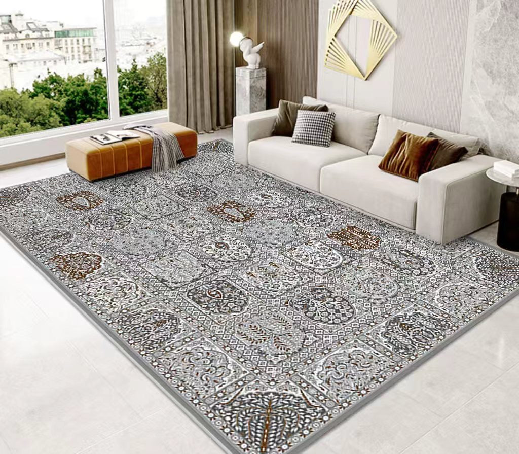 (#104) 7'x10' Stain resistant & Machine Washable Persian-Inspired Area Rug Carpet