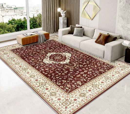 (#122) 7'x10' Stain resistant & Machine Washable Persian-Inspired Area Rug Carpet