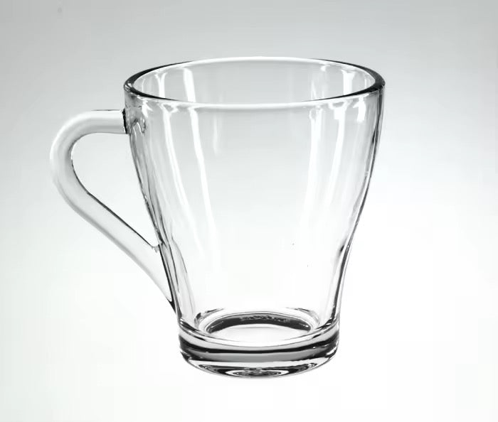 Set of 6 Glasses – 270 ml Drinking Glassware with Handles