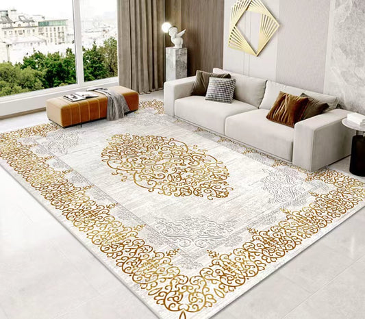 (#101) 7'x10' Stain resistant & Machine Washable Persian-Inspired Area Rug Carpet