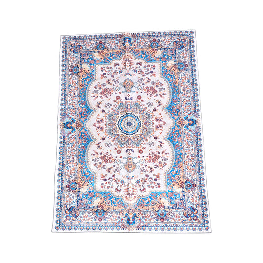 (#16) Isfahan Cream – 5’x8’ Stain resistant & Machine Washable Persian-Inspired Area Rug Carpet