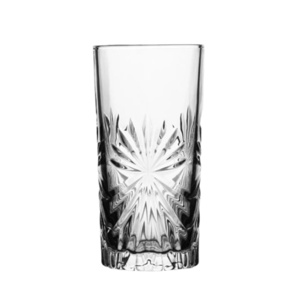 Set of 6 Tall Drinking Glasses – 360ml Beverage Glassware for Drinks & Refreshments