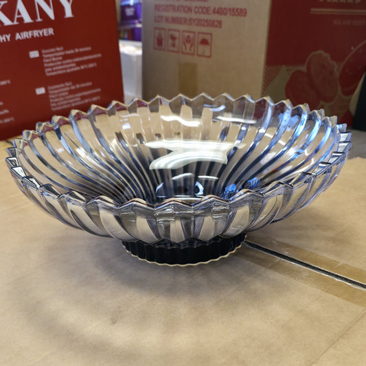 LARGE CRYSTAL LEAD FREE FLOWER DESIGN WITH CROWN BASE , EURO DESIGN, COFFEE TABLE DECOR (DARK FINISH)