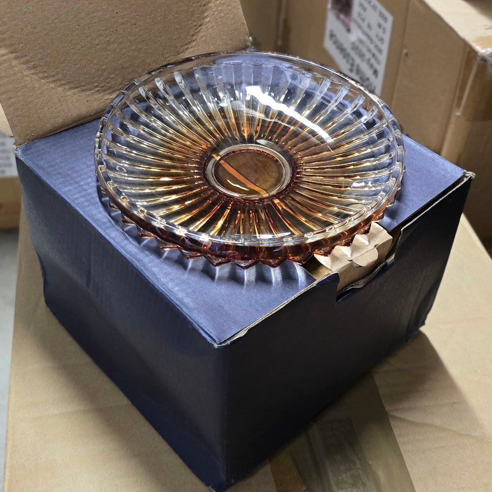 GOLD AND CLEAR DESSERT PLATE SET OF 6