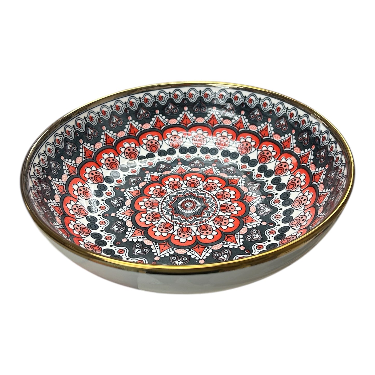Colourful Ceramic Porcelain Serving Bowl Dinnerware - 10 Inches