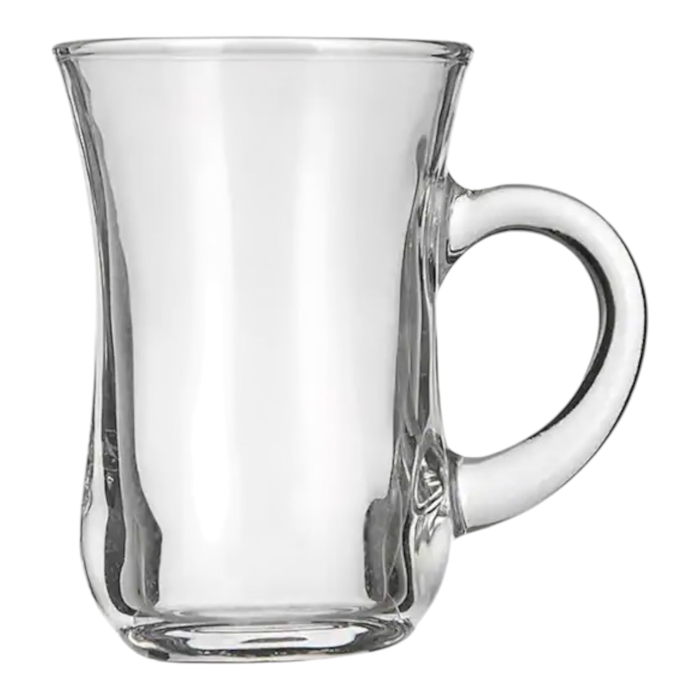 Set of 6 Glass Tea Cups with Handles