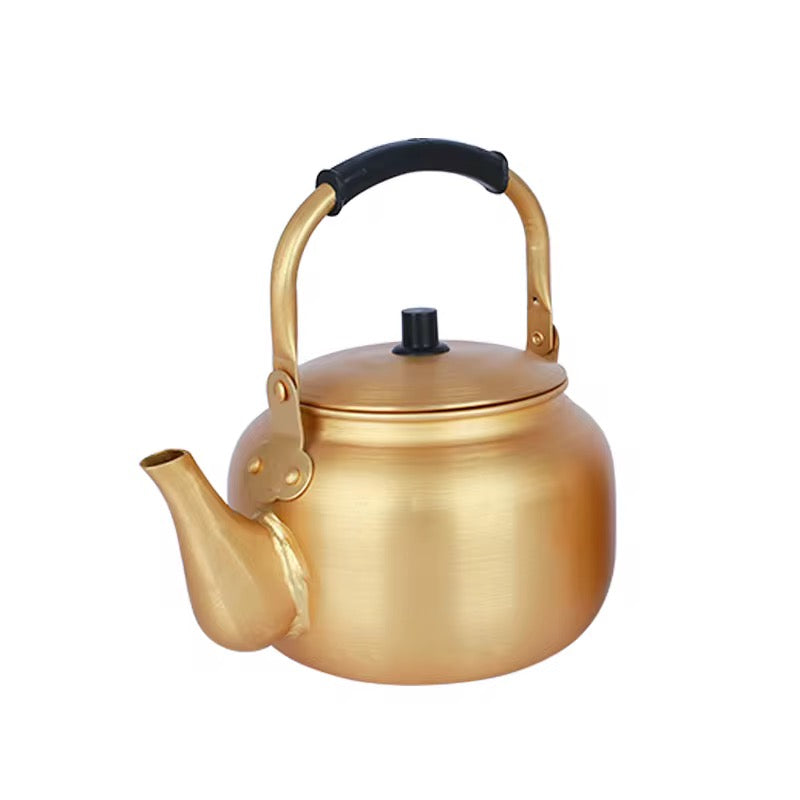3 Litre Gold Gooseneck Tea or Coffee Kettle and Handle