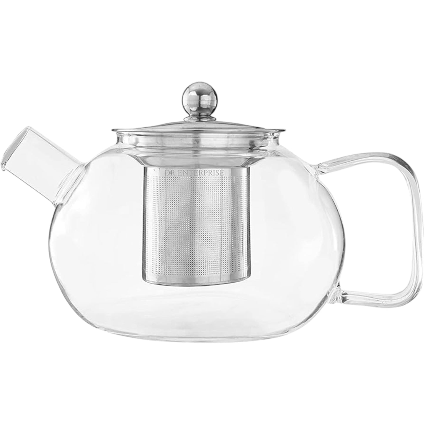 1L Borosilicate Glass Teapot with Stainless Steel Infuser & Lid – Heat-Resistant