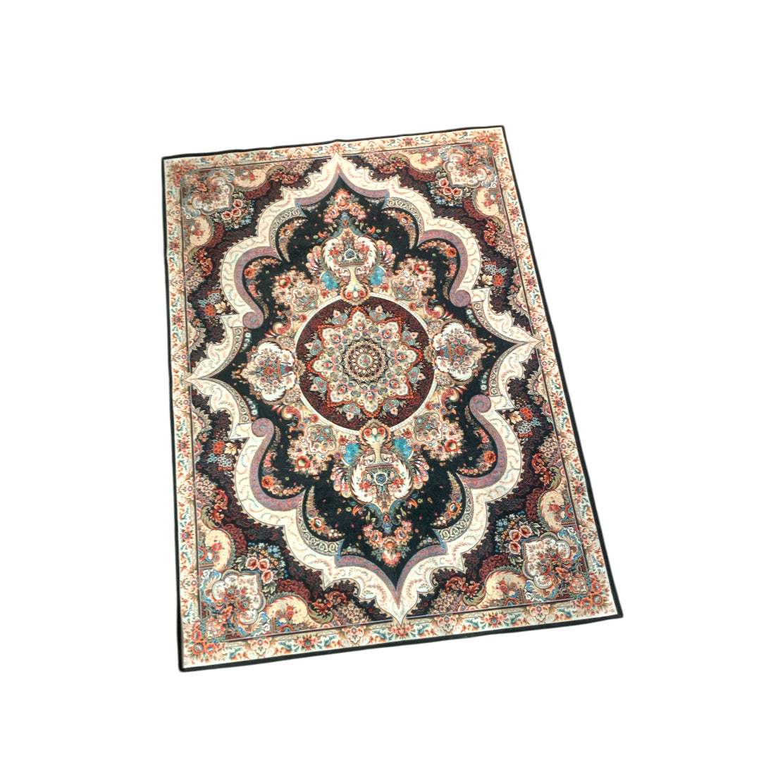 (#33) 7’x9’ Stain resistant & Machine Washable Persian-Inspired Area Rug Carpet
