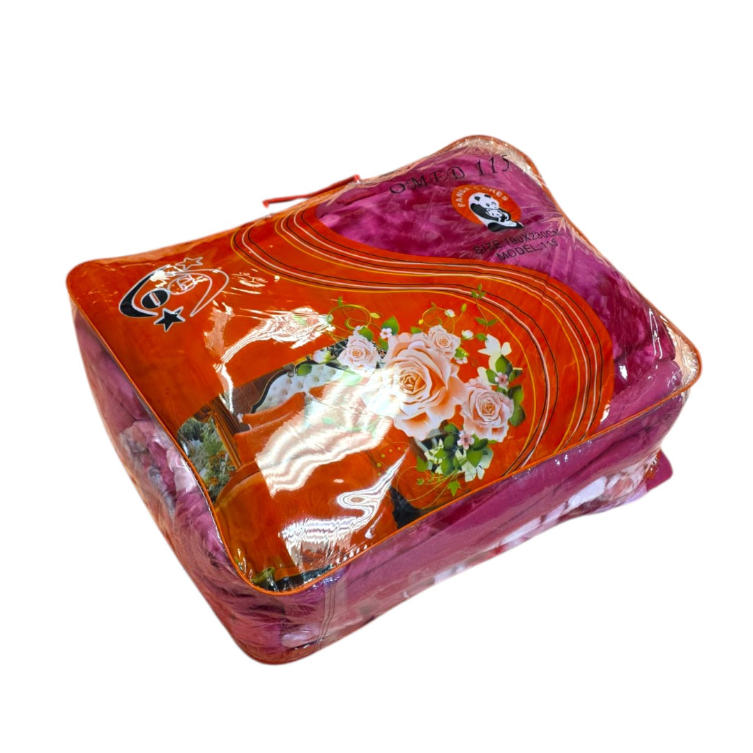 Weighted Blanket - Deep Red Floral Queen Size