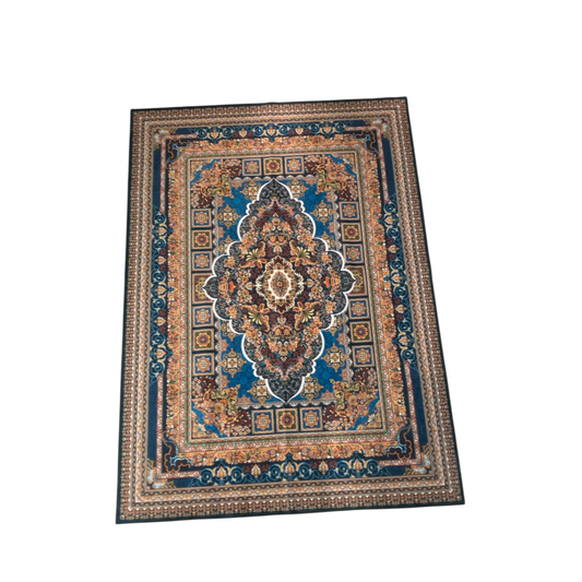(#12) Daryaa Mosaic – 7’x9’ Stain resistant & Machine Washable Persian-Inspired Area Rug Carpet