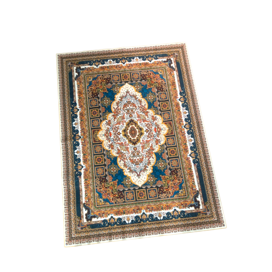 (#49) Caspian Mosaic– 7’x9’ Stain resistant & Machine Washable Persian-Inspired Area Rug Carpet