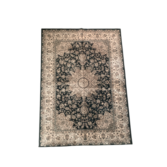 (#11) Siah Mahnaz – 7’x9’ Stain resistant & Machine Washable Persian-Inspired Area Rug Carpet