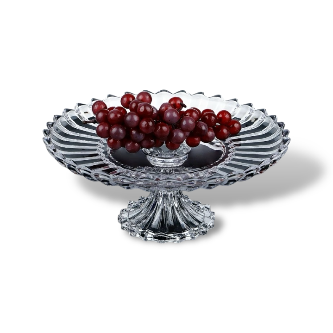 Crystal Glass Cake Holder Stand - Clear Finish