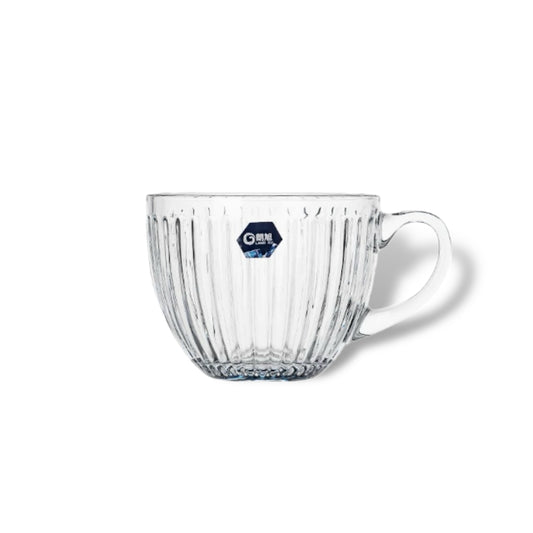 Set of 2 Glasses – 460 ml Large Cappuccino Coffee Cup with Handle Mug