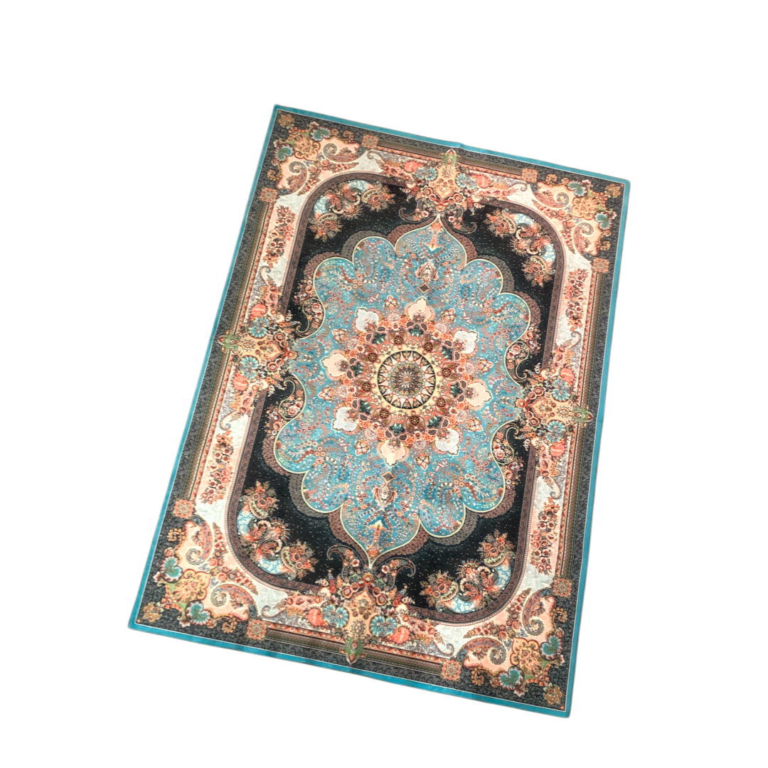 (#20) Tehran Twilight– 7’x9’ Stain resistant & Machine Washable Persian-Inspired Area Rug Carpet