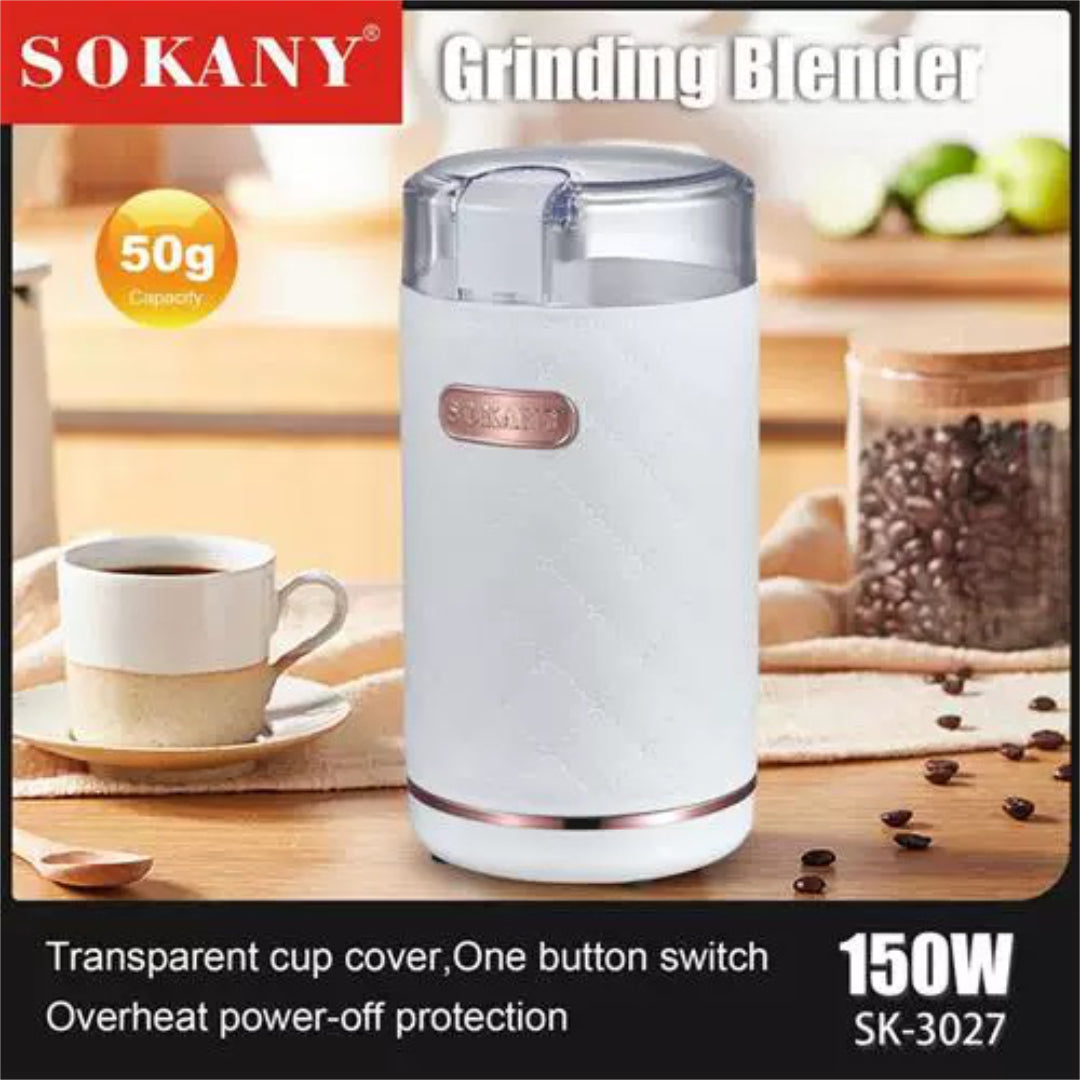 Sokany Small Spice Grinder 50g Capacity - White
