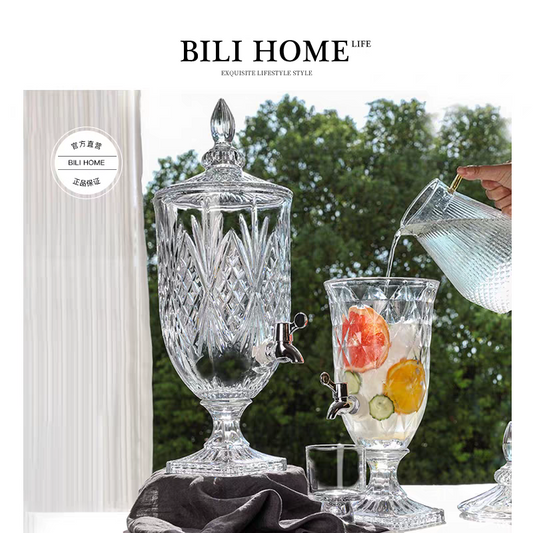 GLASS WATER DISPENSER WITH LID 5 LITRES