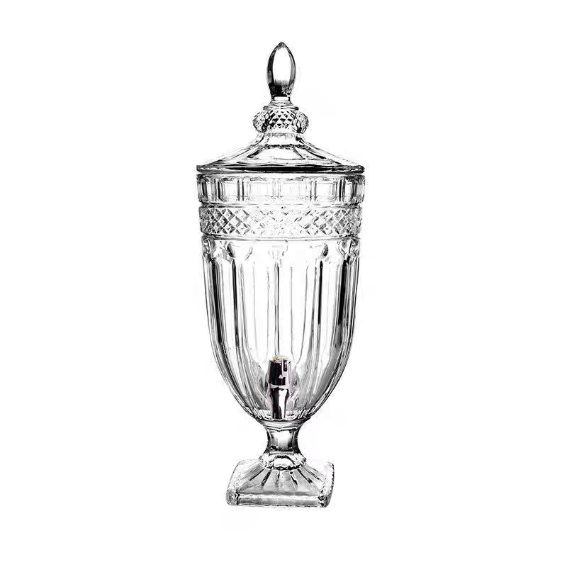 GLASS WATER DISPENSER WITH LID 5 LITRES