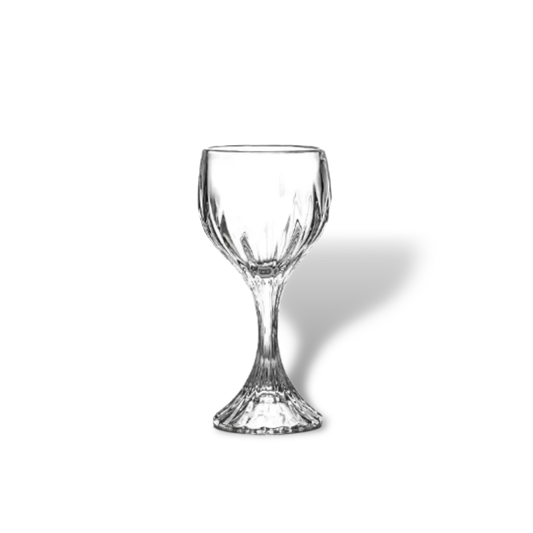 Large Crystal Goblet Tall Drinking Wine Glass Set of 6 Pieces
